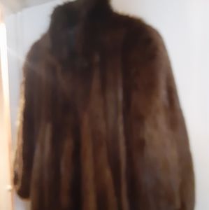 Ladies full length raccoon coat